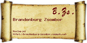 Brandenburg Zsombor névjegykártya