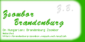 zsombor brandenburg business card